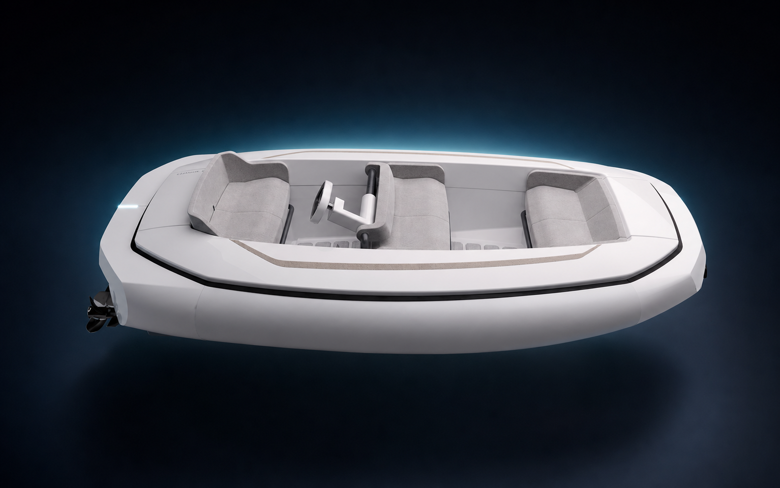 Render del tender AMY visto dall'alto